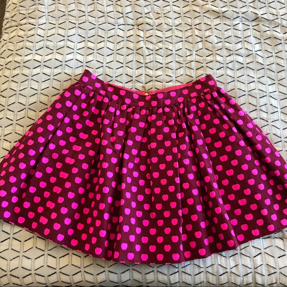 Kate spade Rare Coreen Apple printed cupcake skirt Size 12 Red & Pink - Picture 5 of 9